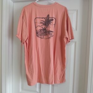 Reel Life Men's Short-Sleeve Palm Graphic Tee in Coral